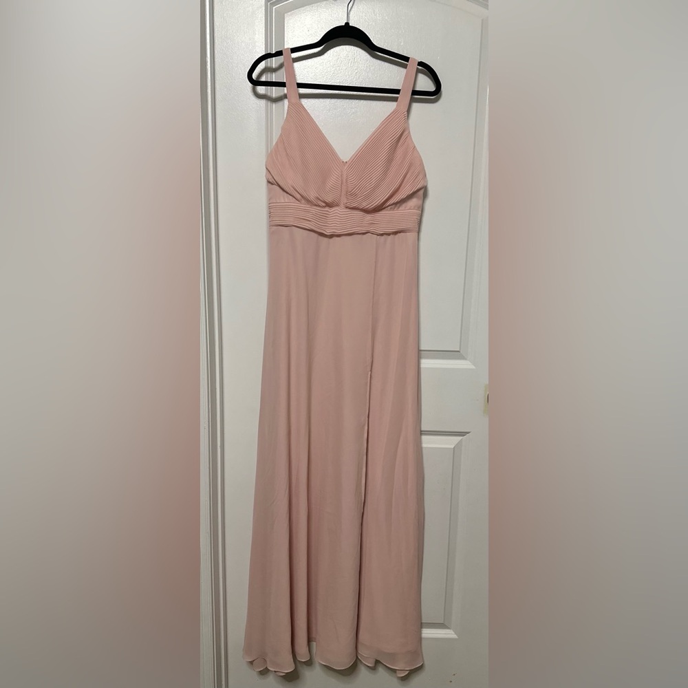 Chic Blush Maxi Dress with Straps